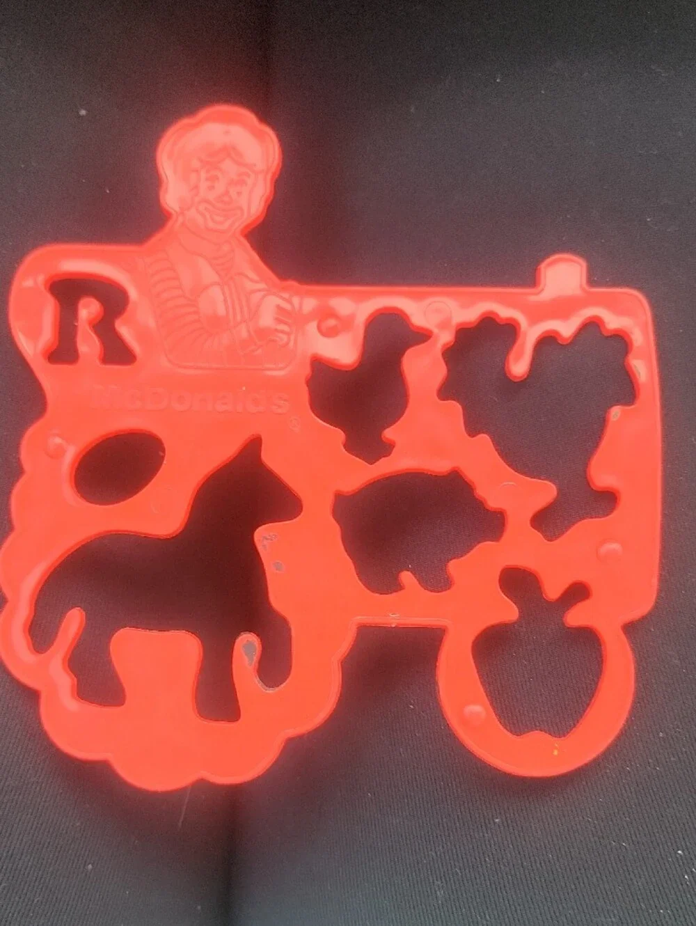 vintage 1986 McDonald's Happy Meal plastic stencil Lot Of 3